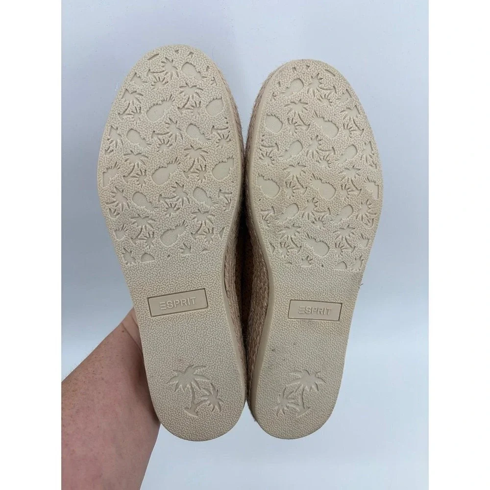 Esprit Shoes, Brown Nadine Slip-On Espadrille Suede Perforated, Size 7.5, NWOT